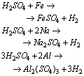 Odp. a) równania reakcji dla kwasu siarkowego