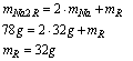 Obliczamy masę jednego mola R: