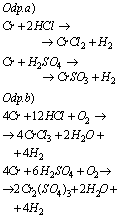 chemia zadania