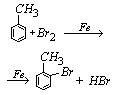 toluen + Br2