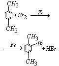 p- ksylen + Br2