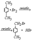 p- ksylen + Br2