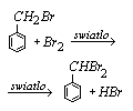 bromek benzylu + Br2