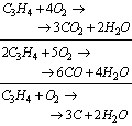 Odp. b) reakcje spalania propynu