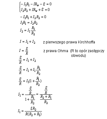 fizyka prawa Kirchhoffa rozwiązania zadań Krzysztof Chyla