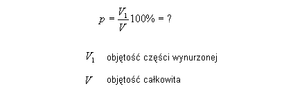 fizyka wzory ściągi zadania prawo Archimedesa ciśnienie hydrostatyczne