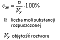 wzór stężenie molowe