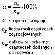 stopień dysocjacji