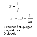 wzór zdolność skupiająca