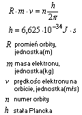 wzór pierwszy postulat Bohra