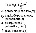 wozr położenie ruch jednostajnie przyspieszony