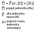 wzor popęd siły