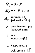 fizyka moment siły (moment obrotowy)