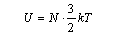 wzór energia wewnętrzna N cząstek gazu jednoatomowego