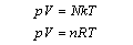 wzór równanie gazu doskonałego