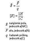 wzór natężenie pola elektrostatycznego