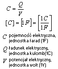 wzór pojemność elektryczna