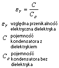 wzór względna przenikalność elektryczna