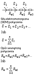 połączenie szeregowe źródeł energii elektrycznej