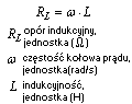 wzór opór indukcyjny