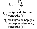 wzór napięcie skuteczne