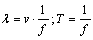 wzór na długość fali i częstotliwość