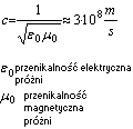 wzór prędkosc fali elektromagnetycznej