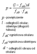 wzór na powiększenie w mikroskopie