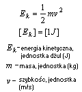 wzór energia kinetyczna