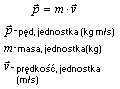 wzór pęd