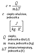 wzor cieplo wlasciwe