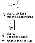 wzor cieplo topnienia