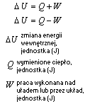 wzor I zasada termodynamiki dla przemiany izobarycznej