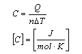 wzor ciepło molowe