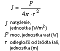 wzor Natężenie fali