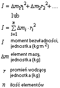 Moment bezwładności dla całej bryły