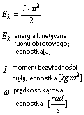 wzor energia kinetyczna ruchu obrotowego bryły