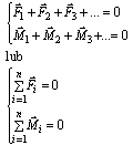 warunki równowagi ciała