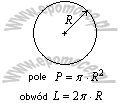 wzor Koło- pole i obwódy