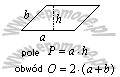 wzor Równoległobok- pole i obwód
