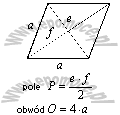 wzor Romb- pole i obwód