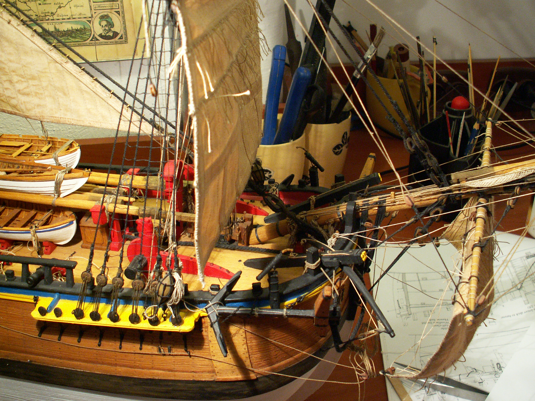 część dziobowa HMS Endeavour'a